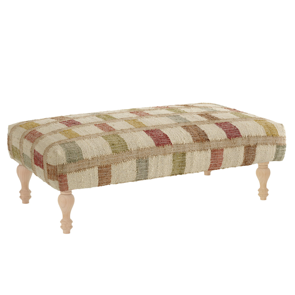 Mosaic Multi Custom Rug Ottoman | Multicolored