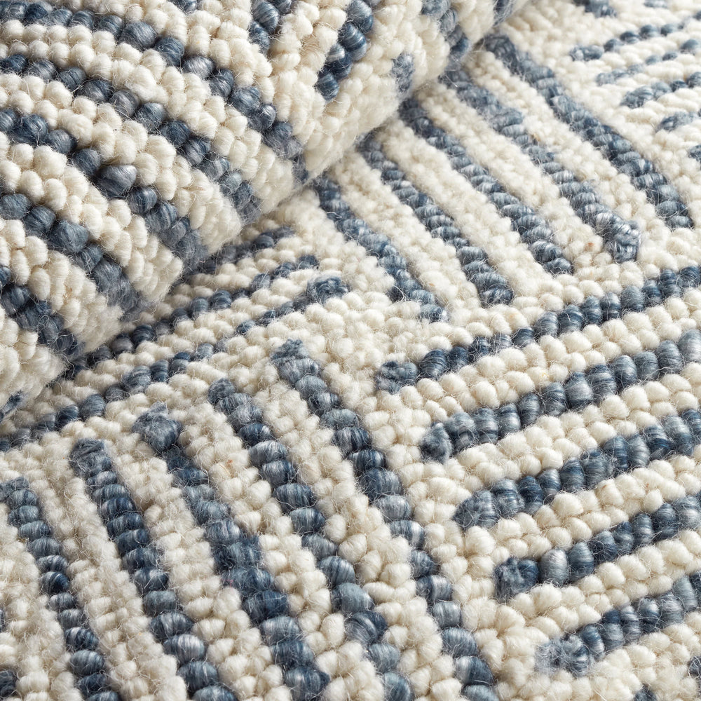 Layers Hand Hooked Wool Rug | Indigo
