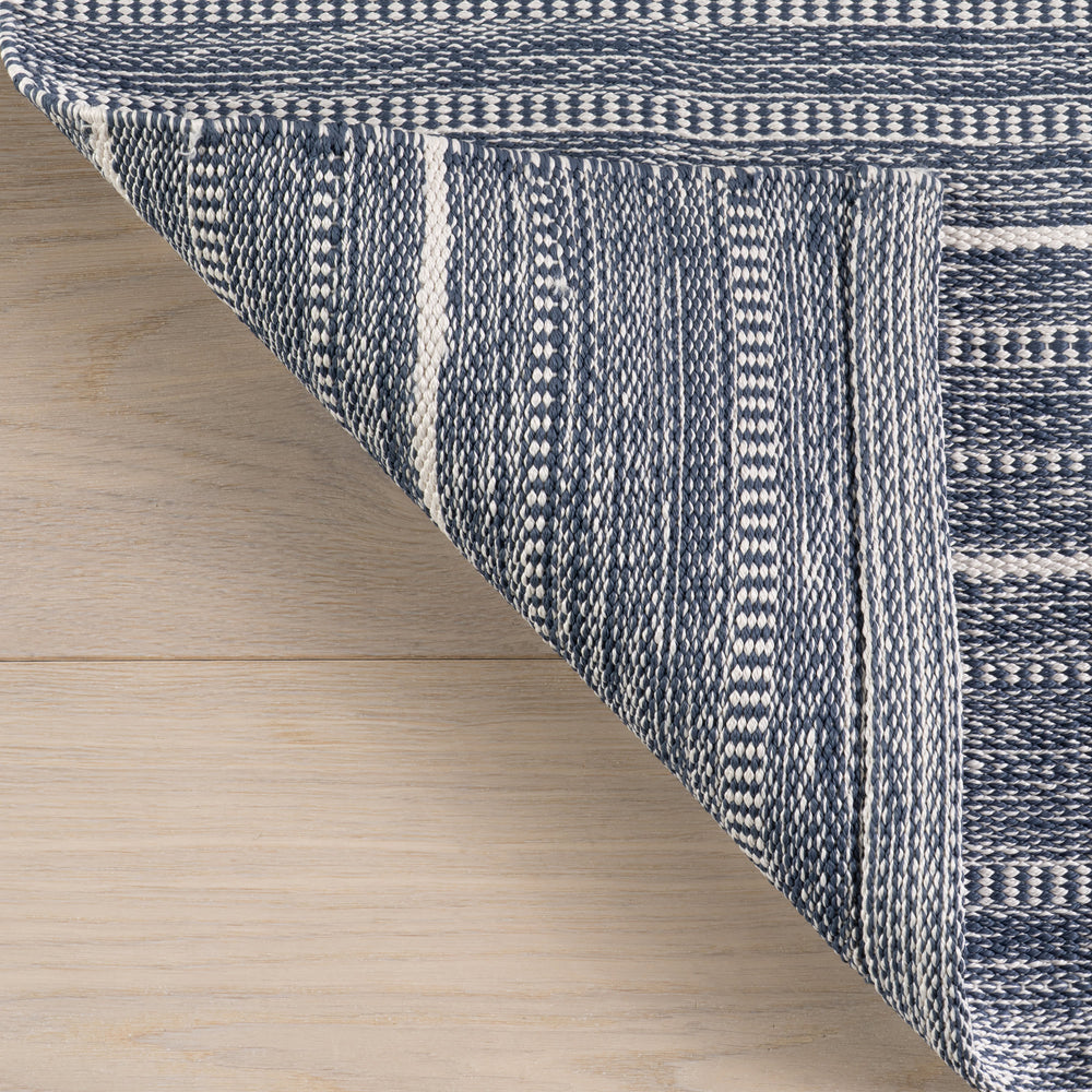 Skipper Stripe Handwoven Indoor/Outdoor Rug | Navy