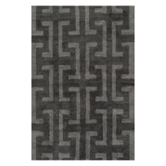 Camelle Modern Geometric Cotton Rug | Grey
