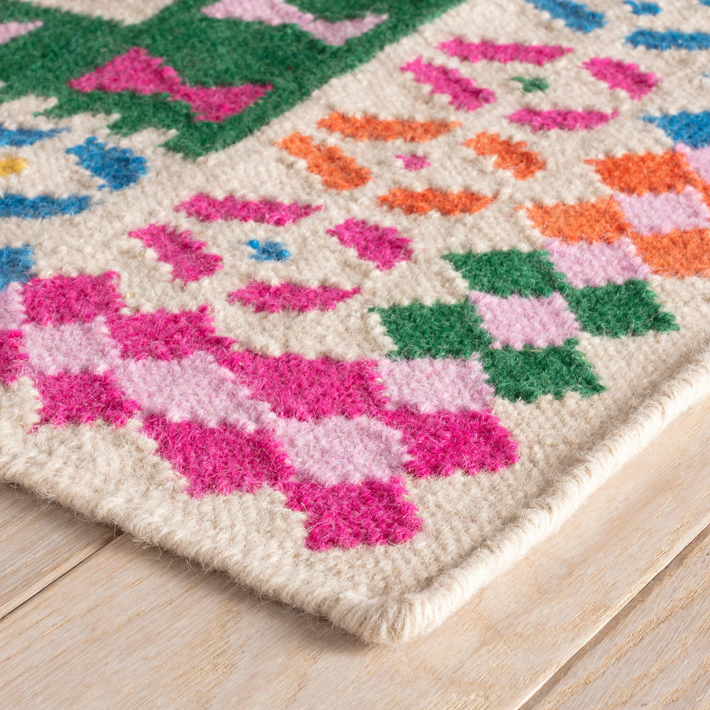 Rainbow Row Handwoven Wool Rug | Multi
