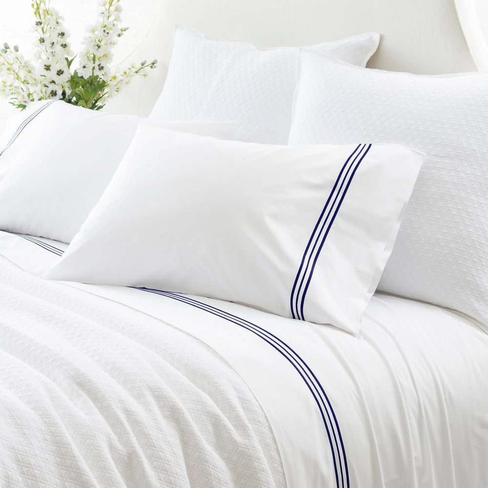 Trio Pillowcases (Pair) | Indigo
