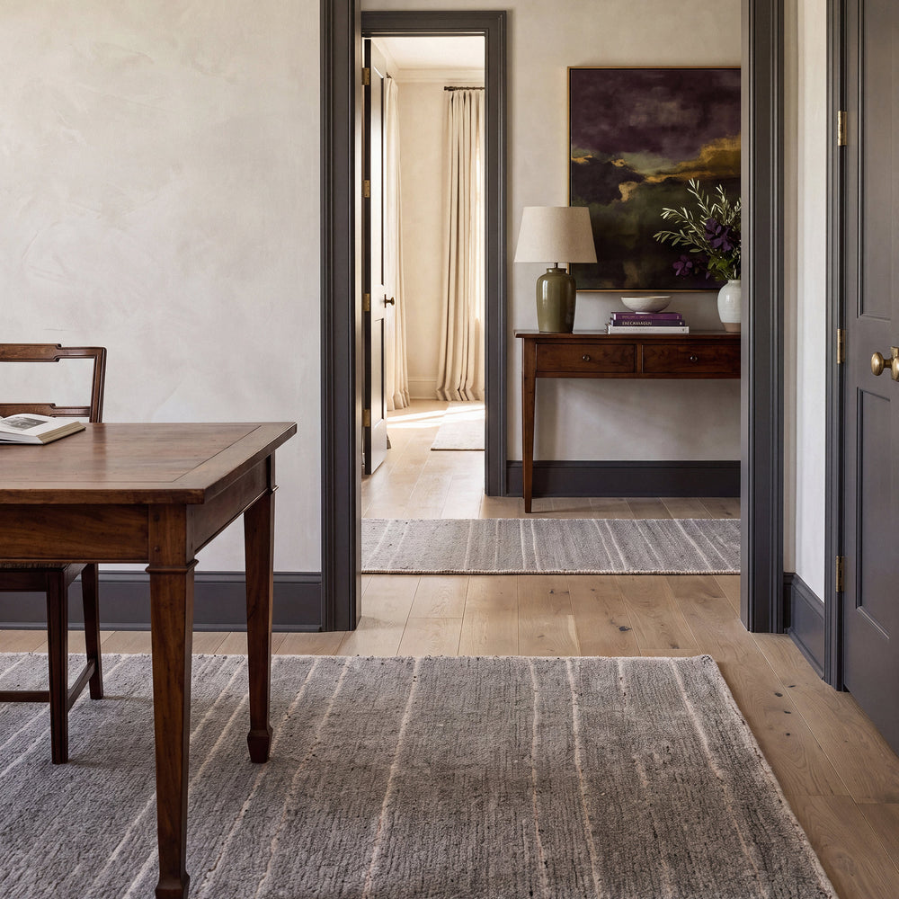 Marnaz Solid Bohemian Rug | Dark Grey