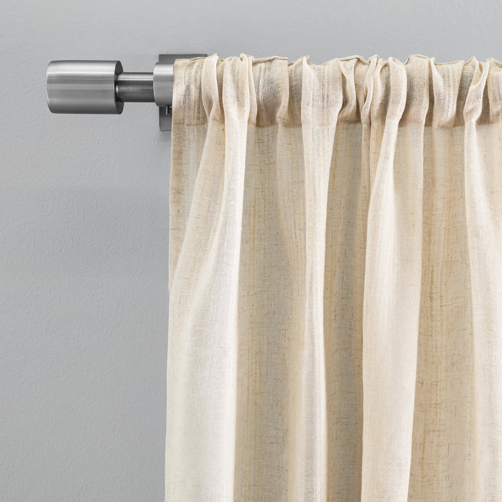Textured Stripe Curtain Panel Pair | Natural