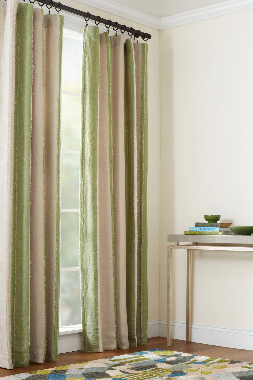 Moon Hills Linen Curtain Panel | Olive