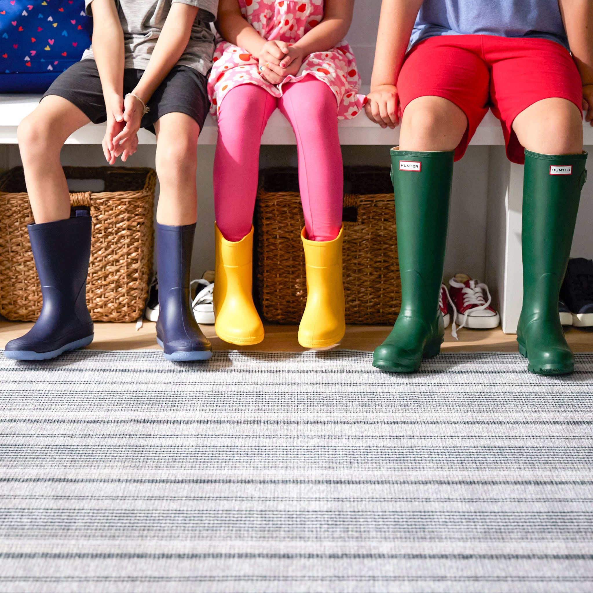 Gradation Ticking Machine Washable Rug | Grey – Annie Selke - Annie Selke