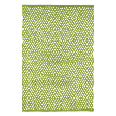 Diamond Handwoven Indoor/Outdoor Rug | Sprout/White