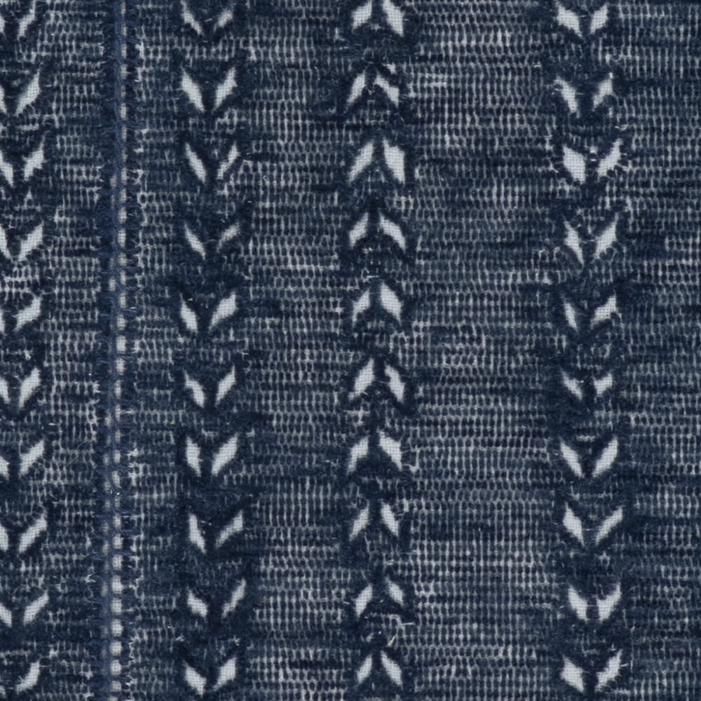 Vox Chevron Handmade Wool Rug Swatch | Navy