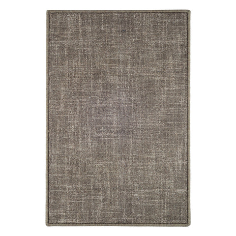 Crosshatch Hand Micro Hooked Wool Custom Rug | Charcoal