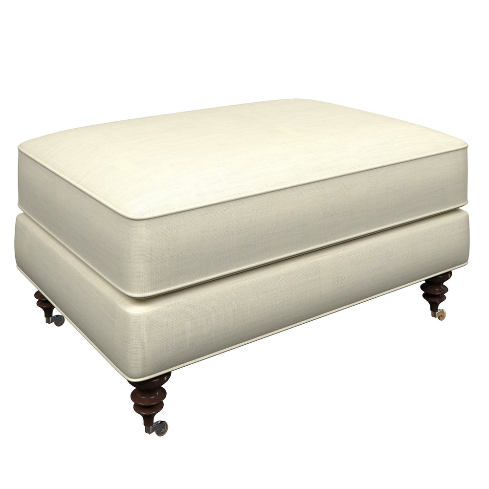 Norfolk Ottoman | Estate Linen Ivory