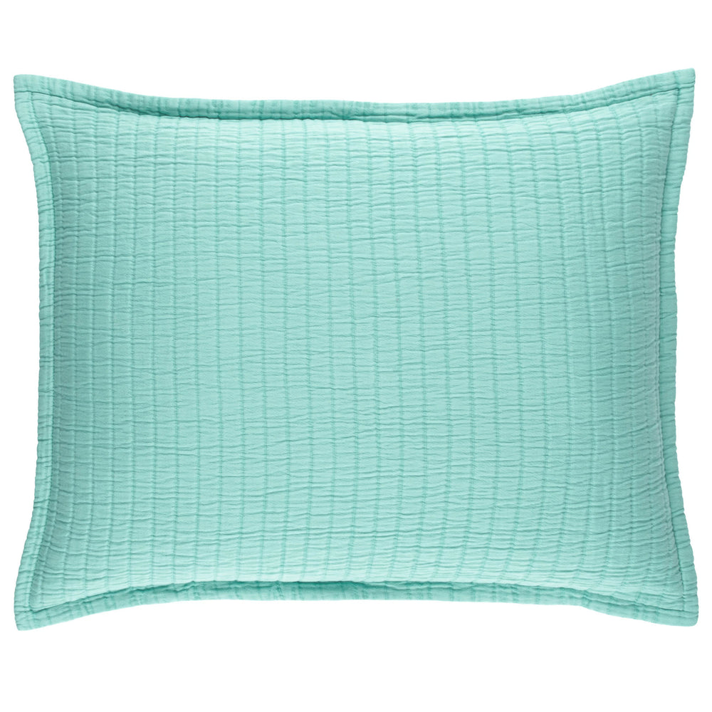 Boyfriend Matelasse Sham | Soft Turquoise