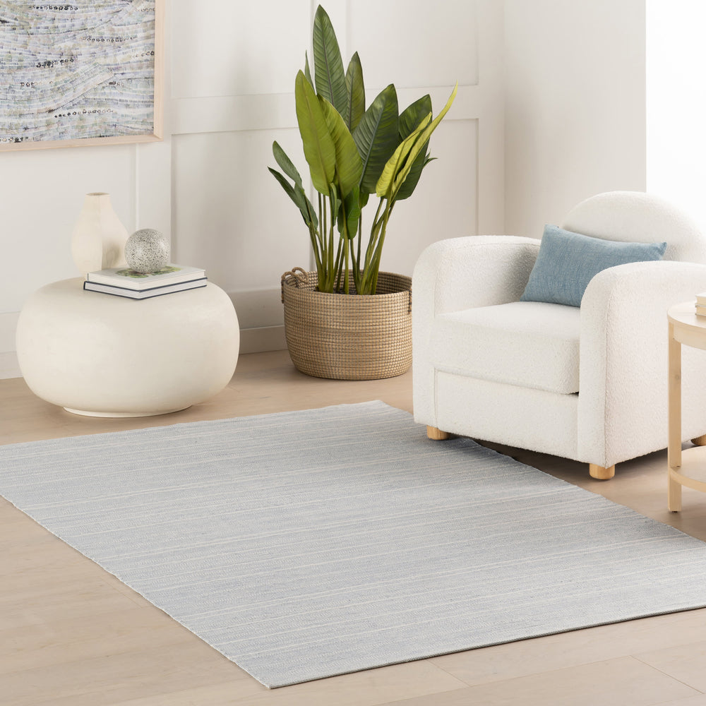Skipper Stripe Handwoven Indoor/Outdoor Rug | Swedish Blue