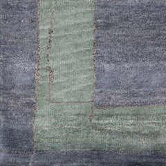 Ramila Modern Bordered Rug Swatch | Blue