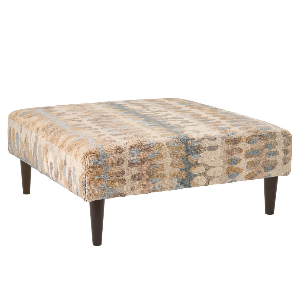 Paint Chip Rug Ottoman | Natural