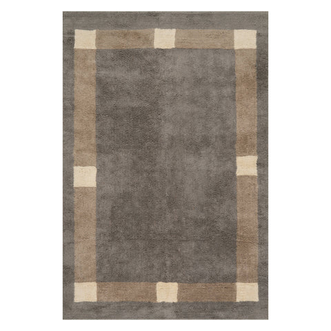 Silja Bordered Cotton Rug | Blue