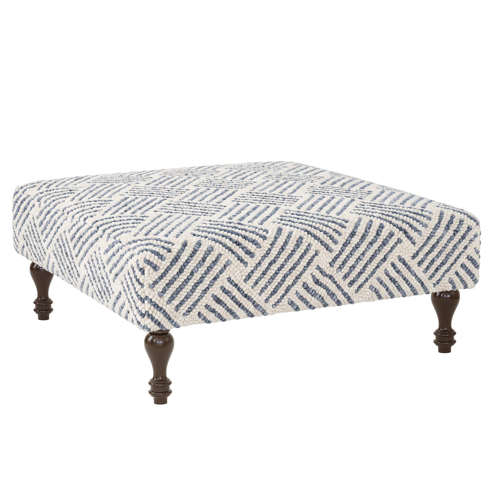 Layers Rug Ottoman | Indigo