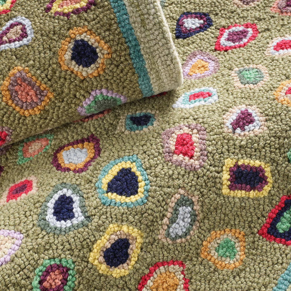 Cats Paw Hand Micro Hooked Wool Rug | Sage