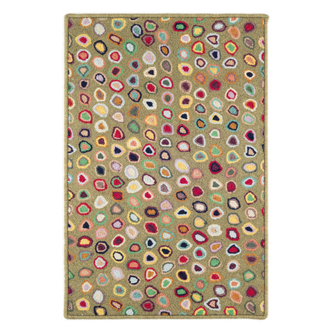 Cat's Paw Hand Micro Hooked Wool Custom Rug | Sage