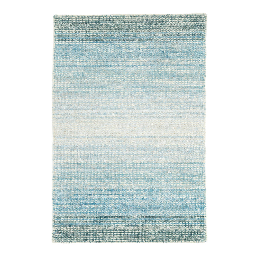 Sky Moon Handwoven Cotton/Viscose Rug | Blue