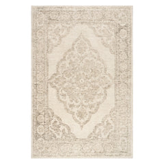 Istanbul Hand-Tufted Ornate Border Wool-Blend Rug | Beige