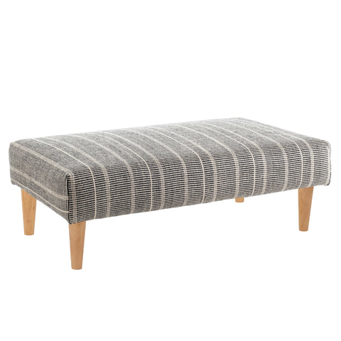 Samson Rectangle Rug Ottoman | Black