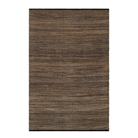 Seed Handwoven Jute Rug | Black/Natural