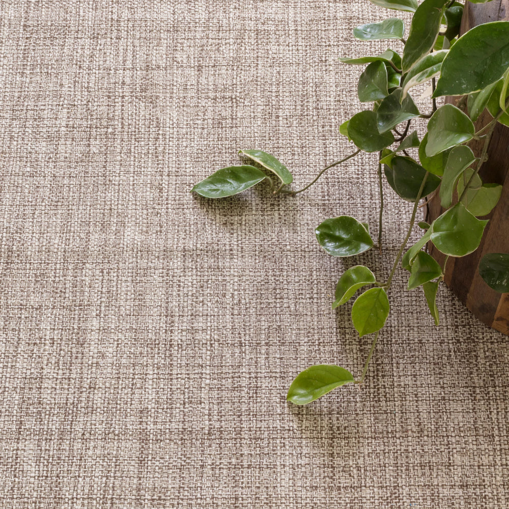 Marled Handwoven Cotton Rug | Brown