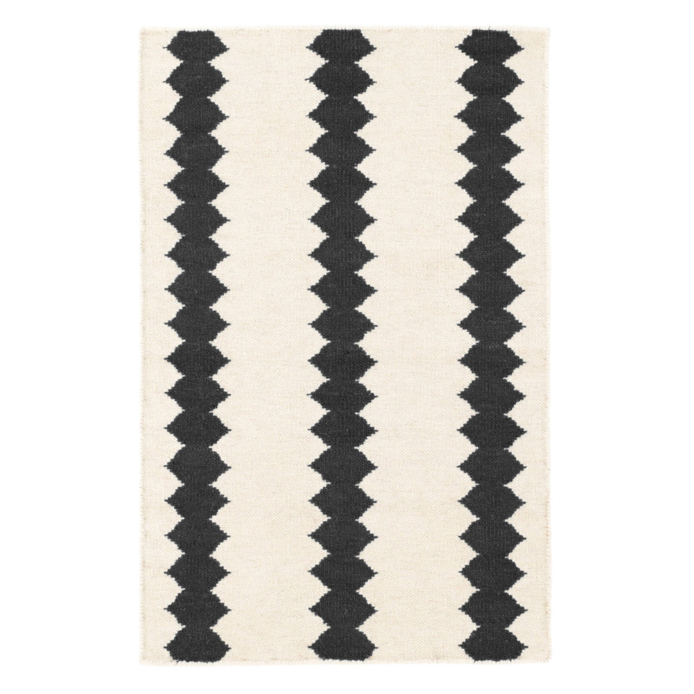 Senna Handwoven Wool Rug by Bunny Williams | Ivory/Black