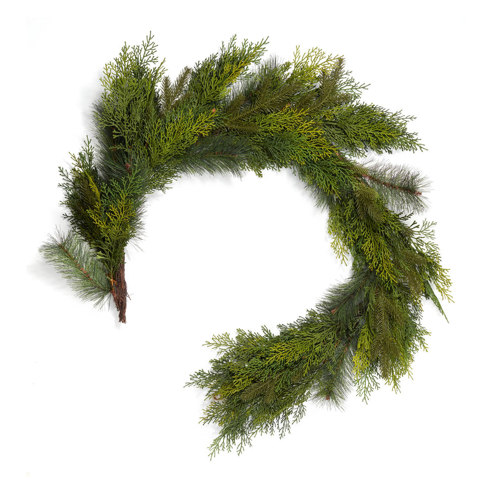 5' Mixed Greenery Garland | Green