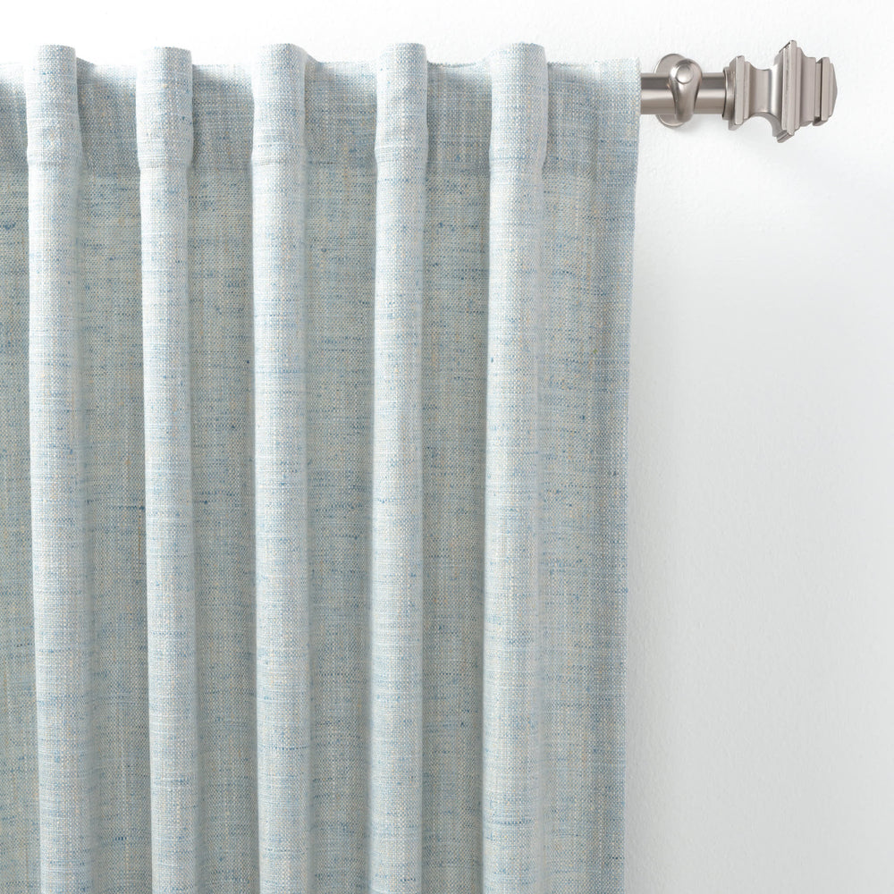 Greylock Soft Blue Curtain Panel | Soft Blue Indoor/Outdoor
