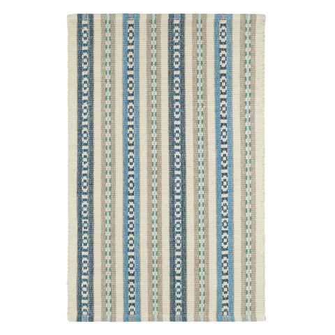 Long Slade Handwoven Cotton Rug | Indigo