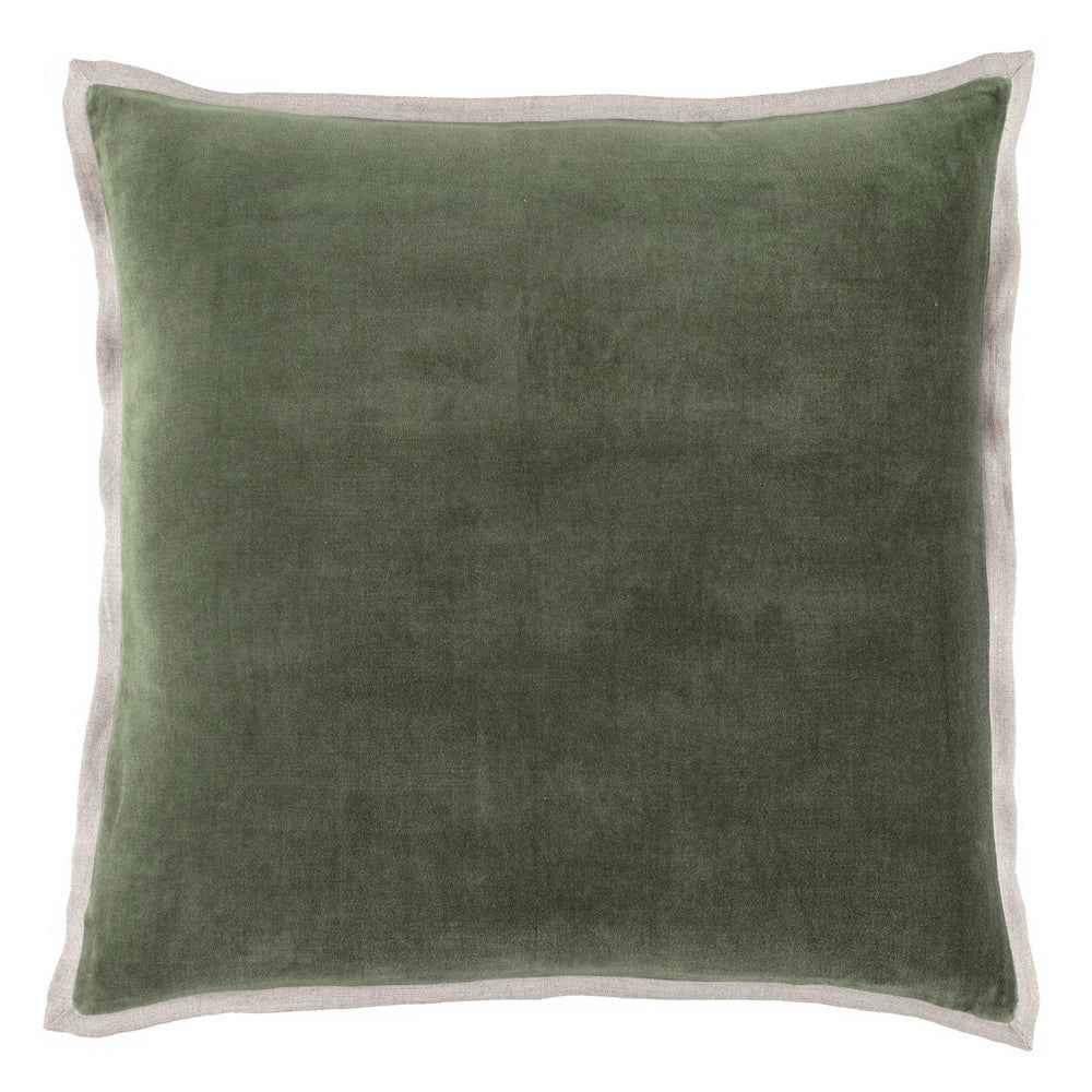 Gehry Velvet/Linen Decorative Pillow Cover | Sage