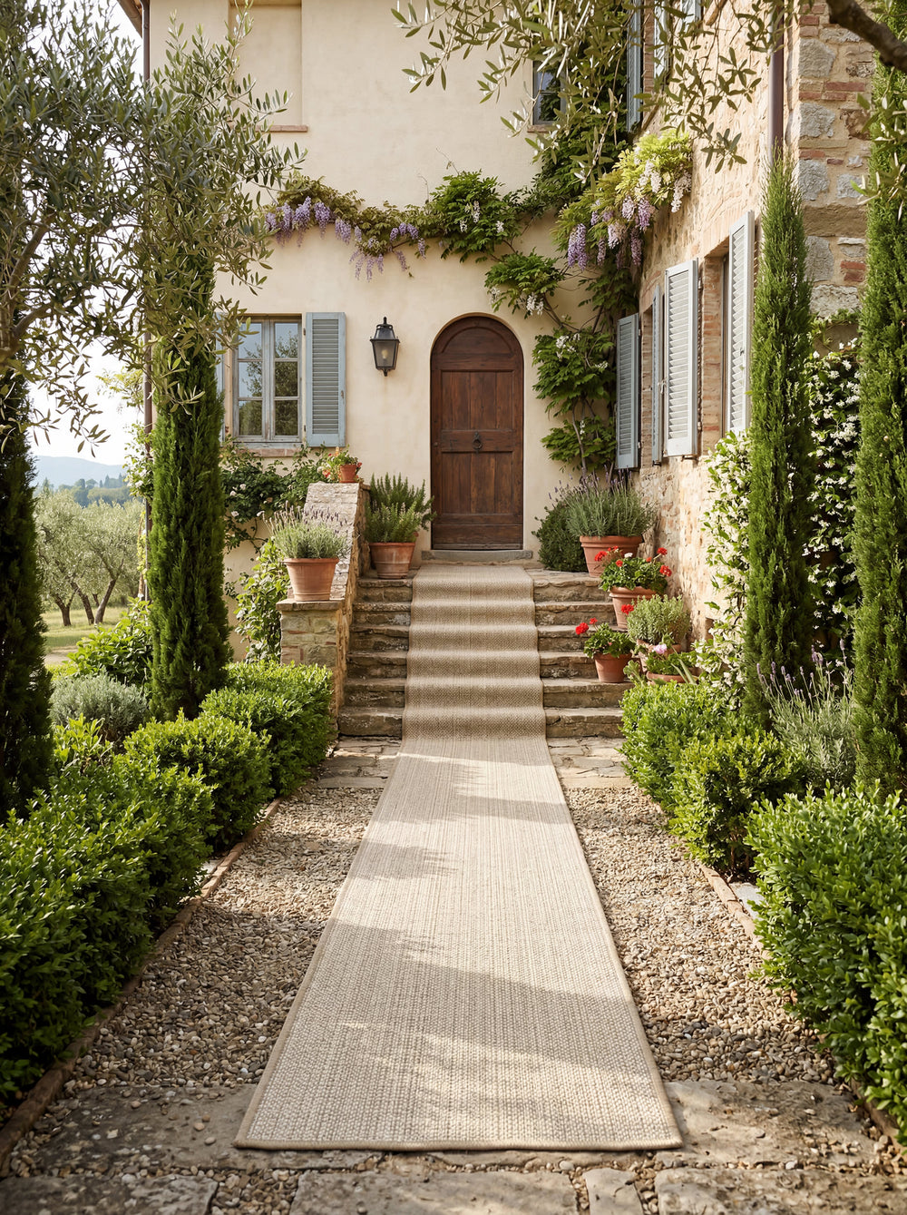 Lakeside Woven Indoor/Outdoor Custom Rug | Khaki