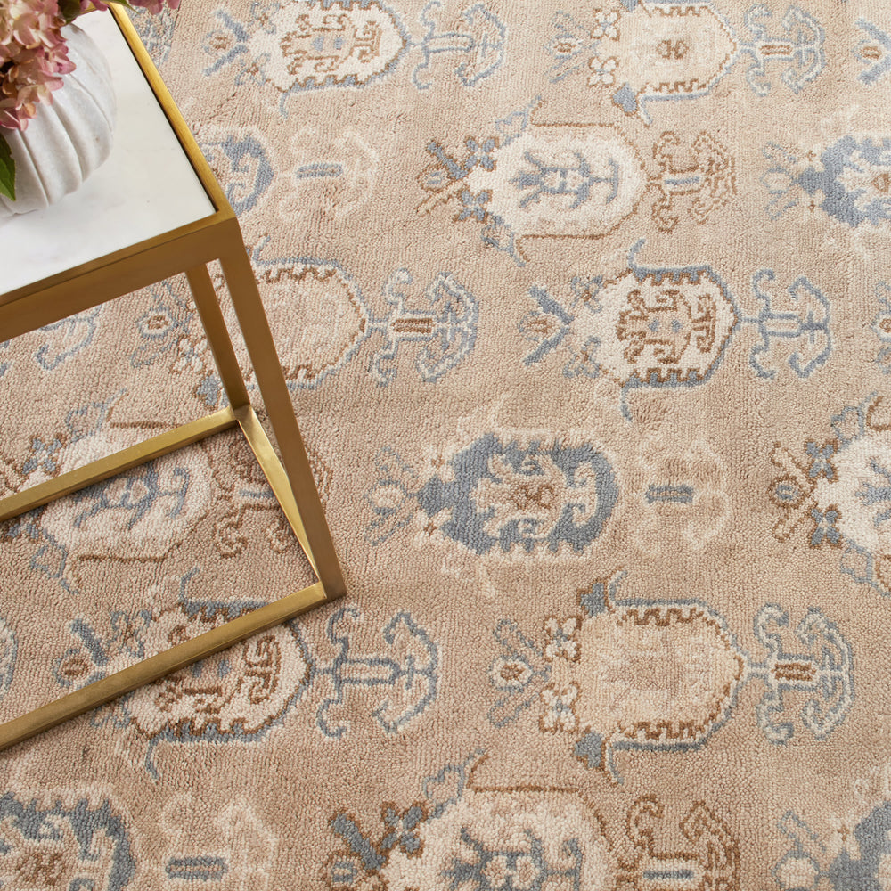 Ashby Hand Knotted Wool Rug | Taupe