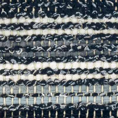 Francisco Handwoven Cotton Rug Swatch | Black