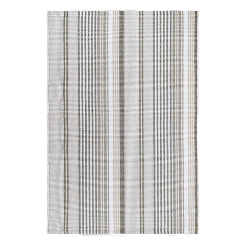 Gradation Ticking Handwoven Indoor/Outdoor Rug | Grey