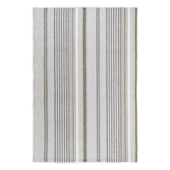 Gradation Ticking Handwoven Indoor/Outdoor Rug | Grey
