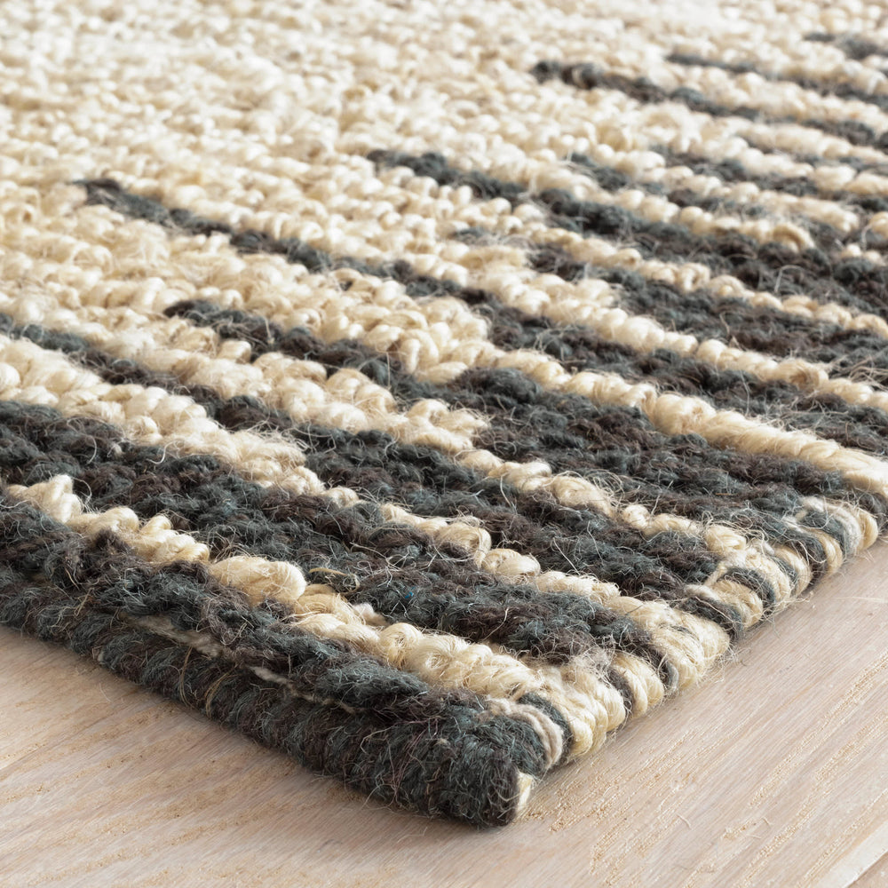 Moss Handwoven Jute Rug | Metal