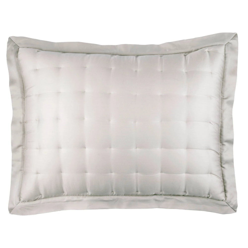 Silken Solid Puff Sham | Grey