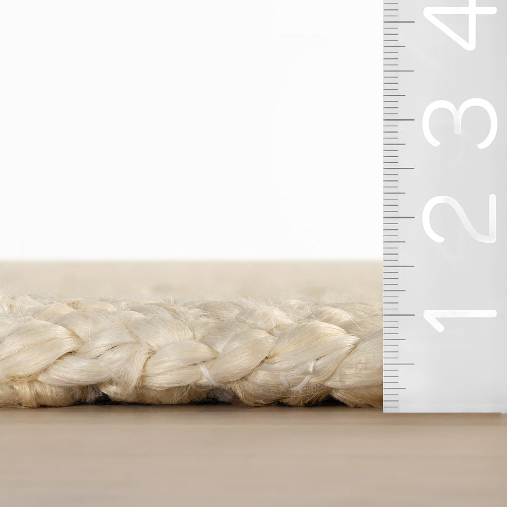 Thale Textured Handmade Jute Rug | Bleach
