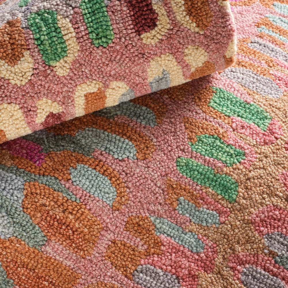 Paint Chip Hand Micro Hooked Wool Rug | Clay