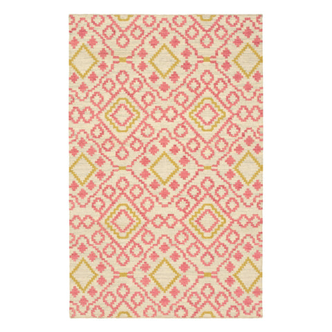 Jelly Roll Handwoven Wool Rug | Fuchsia