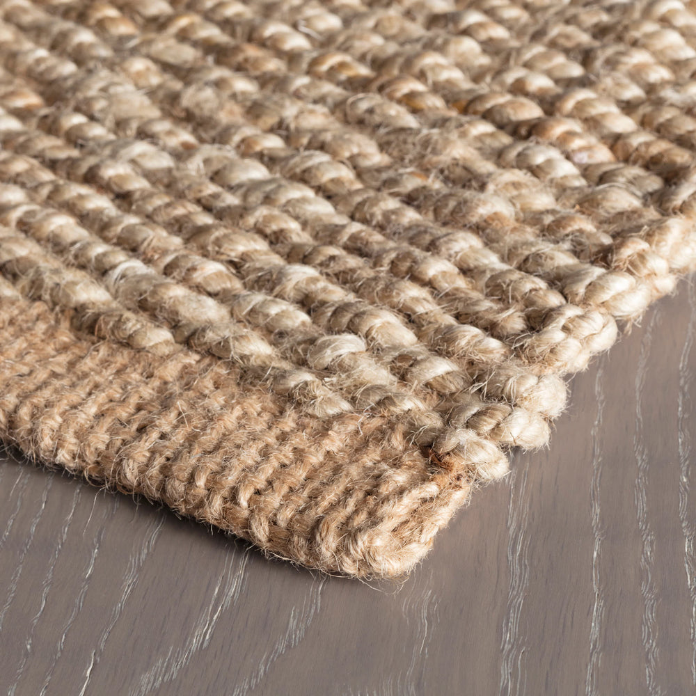 Jute Ticking Handwoven Rug | Indigo