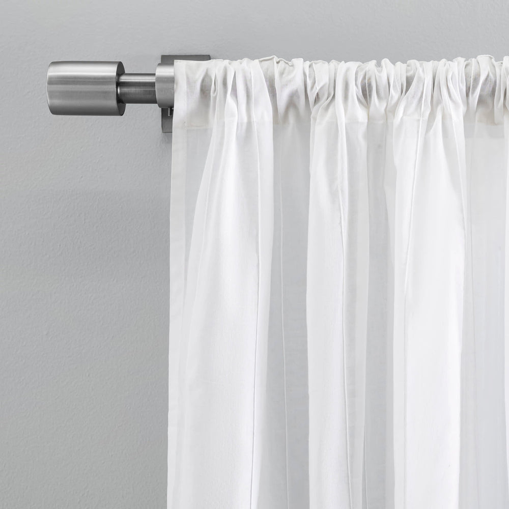 Voile Curtain Panel Pair | White