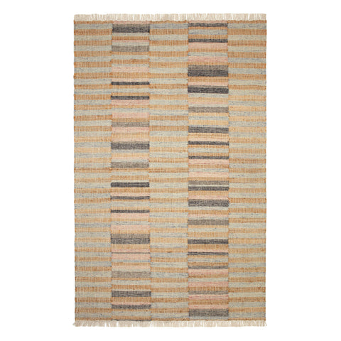 Ravel Stripe Handwoven Wool Rug | Blue