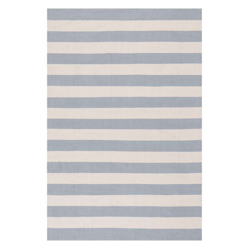 Banks Stripe Handwoven Indoor/Outdoor Rug | Swedish Blue