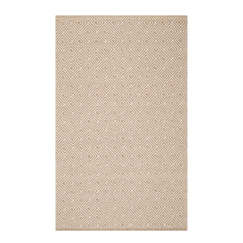 Geo Diamond Handwoven Wool Rug | Natural/Ivory