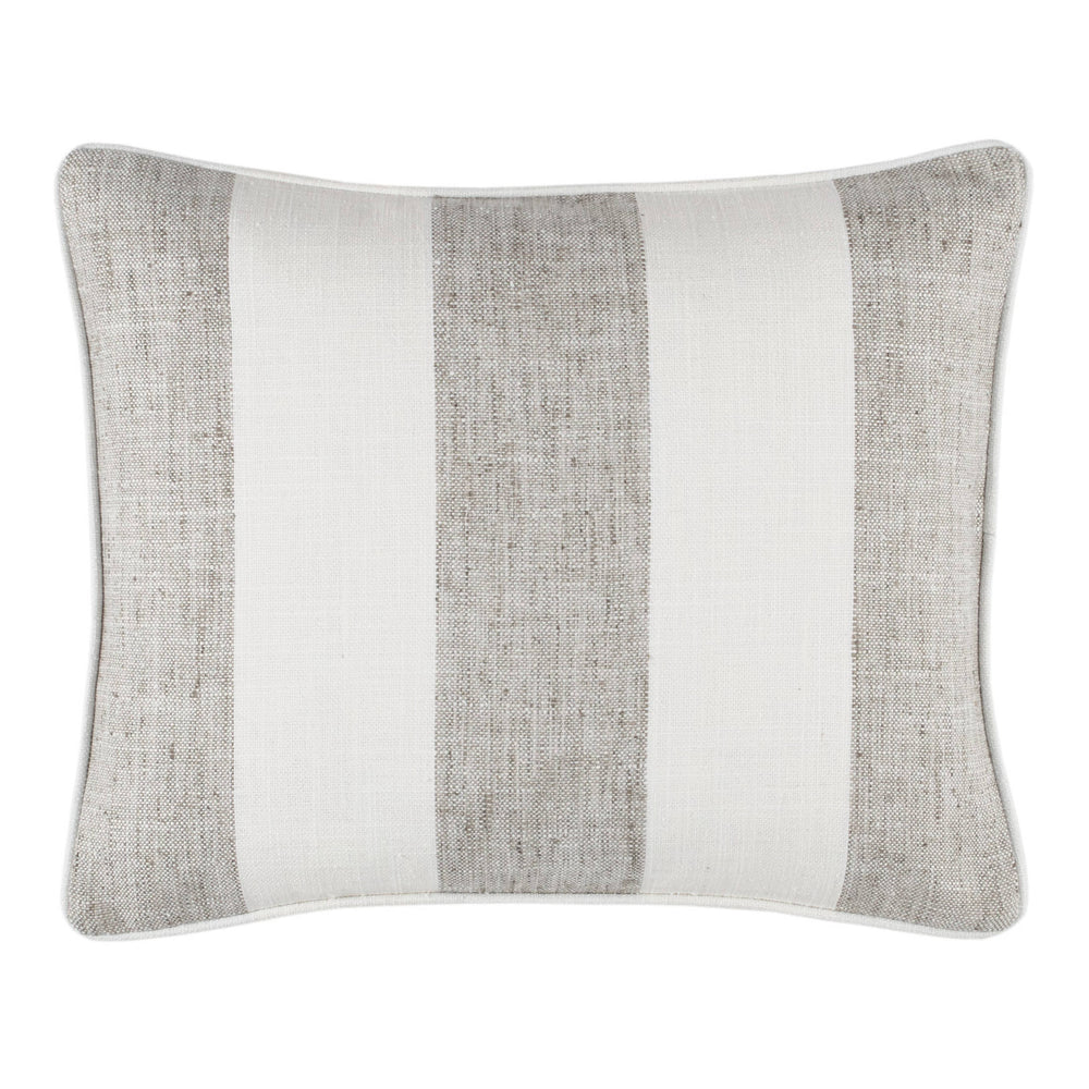Awning Stripe Indoor/Outdoor Decorative Pillow Cover | Grey