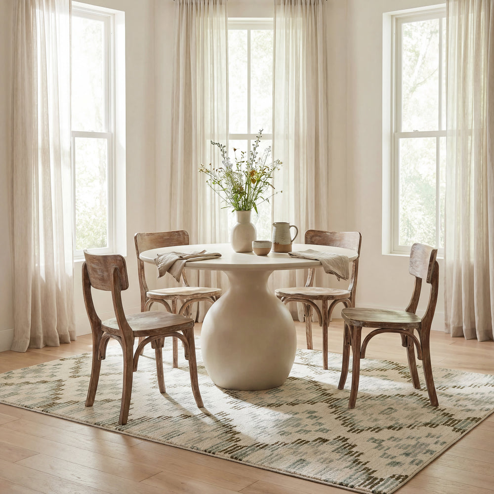 Orzalla Southwestern Diamond Washable Rug | Green