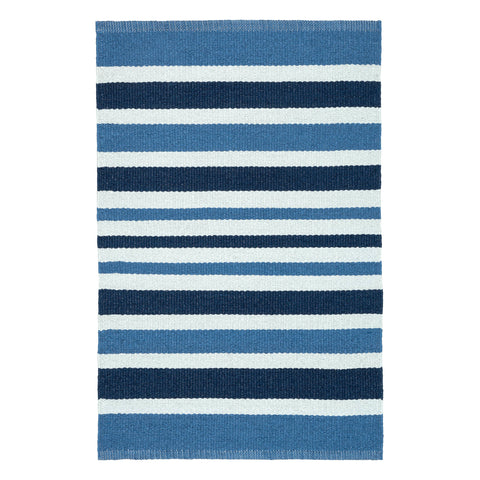 Charlie Stripe Handwoven Indoor/Outdoor Rug | Blue